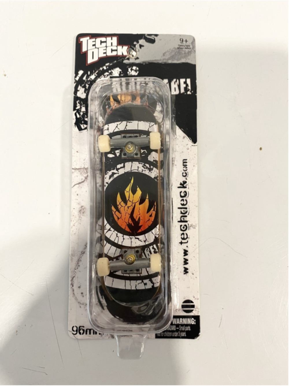 Vintage Tech Deck 96mm Black Label Flame Fingerboard Sealed NIP Spin Master Rare